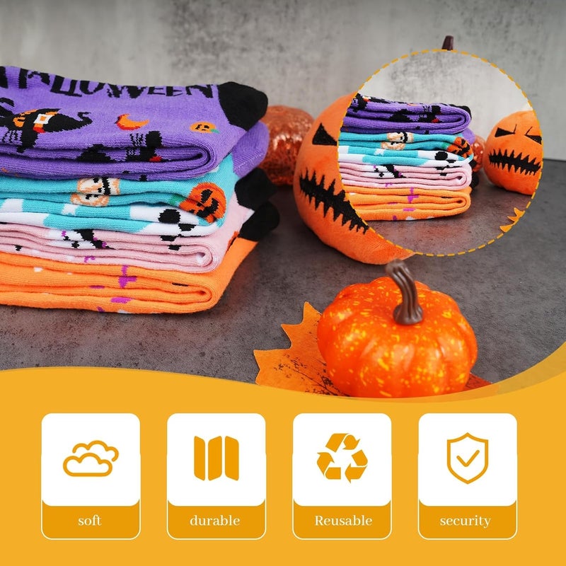 Anotion Halloween Socks - Novelty Printed Gifts for Women, Men, Teen Girls, Boys - Image 5
